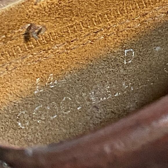 LL Bean Mens 14D Brown Leather Oxford Moc-Toe Shoes - Picture 14 of 15